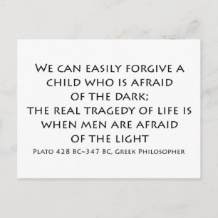 "We kunnen een kind gemakkelijk vergeven..." Briefkaart