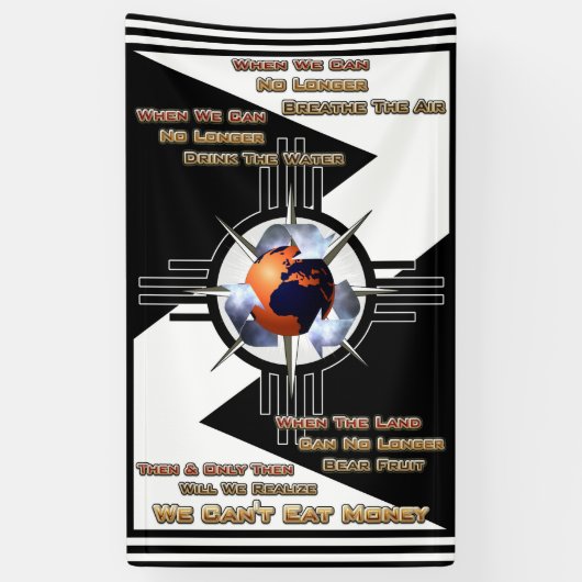 We kunnen geen geld eten! Banner (Verticaal)