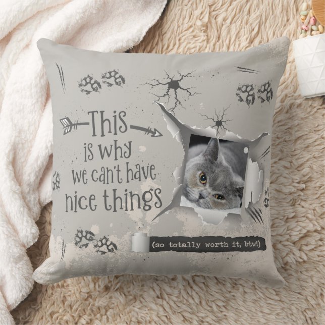 WE KUNNEN GEEN NICE DINGEN Naughty Cat Custom Phot Kussen (Deken)