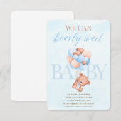 We kunnen gerst wachten Baby shower uitnodigen Kaart (Voorkant / Achterkant)