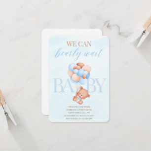 We kunnen gerst wachten Baby shower uitnodigen Kaart