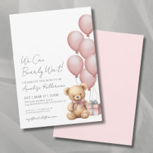 We Kunnen Haast Niet Wachten Meisje Roze Baby Borr