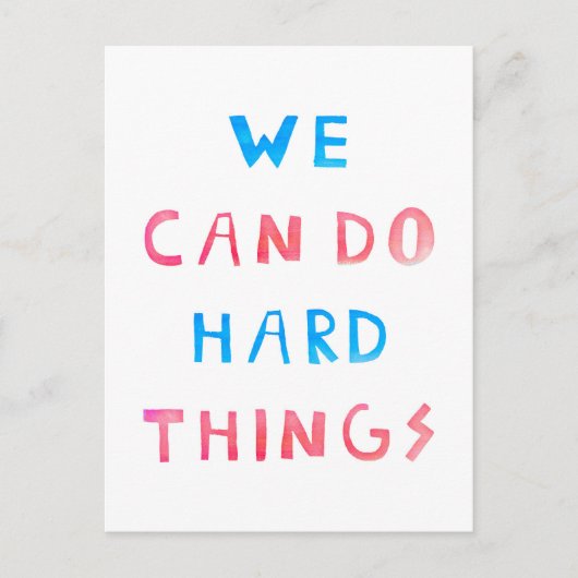 We kunnen hard dingen Briefkaart doen (Voorkant)