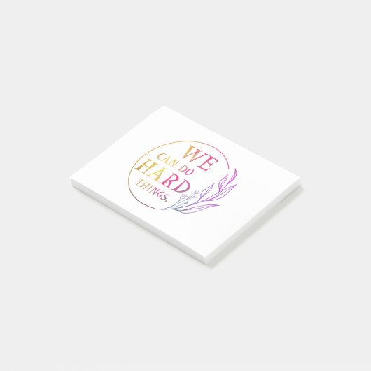 We kunnen harde dingen doen, design 7 post-it® notes (Schuin)