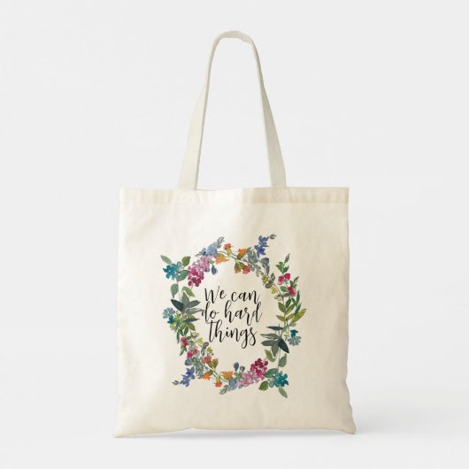 We kunnen harde dingen doen, Inspirerend citaat Fl Tote Bag (Achterkant)