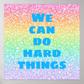We kunnen harde dingen doen, regenboogdoppen Poste Poster (Voorkant)