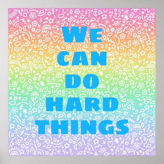 We kunnen harde dingen doen, regenboogdoppen Poste Poster (Voorkant)