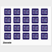 We kunnen harde dingen doen speldje vierkante sticker (Vel)