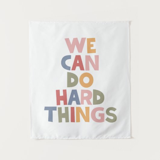 We kunnen harde dingen doen wandkleed (Voorkant)