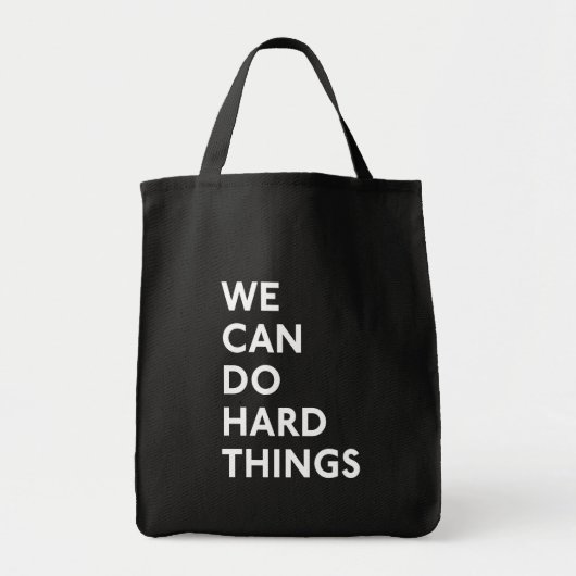 We kunnen harde dingen zwart Tas doen (Voorkant)