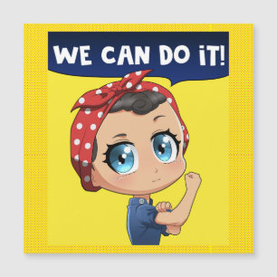 We kunnen het! Anime Rosie de Riveter Chibi Girl