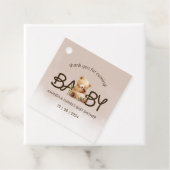 We kunnen het Baby shower afwachten. Bedankjes Labels (In situ)