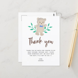We kunnen het Baby shower afwachten. Dank je Briefkaart