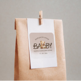 We kunnen het Baby shower afwachten. Vierkante Sticker