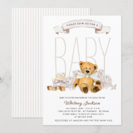 We kunnen het Baby shower Genderneutraal Beer afwa Kaart