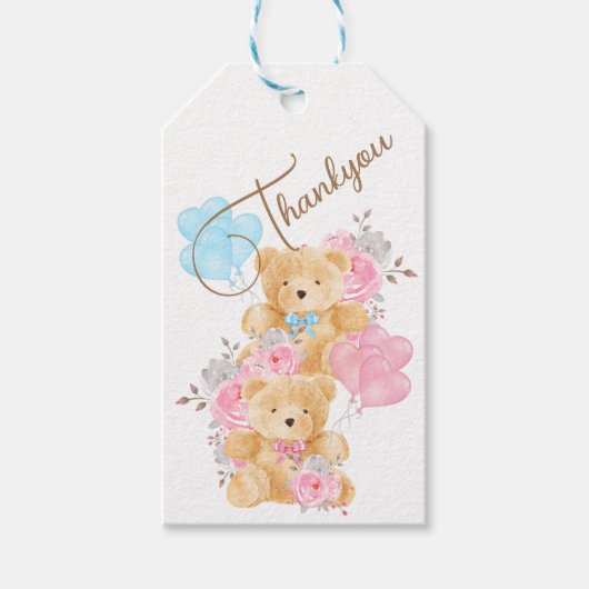 We kunnen het Baby shower nauwelijks afwachten Cadeaulabel (Voorkant)