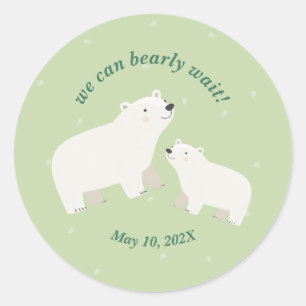We kunnen het baby shower Paper Bord maar beter af Ronde Sticker