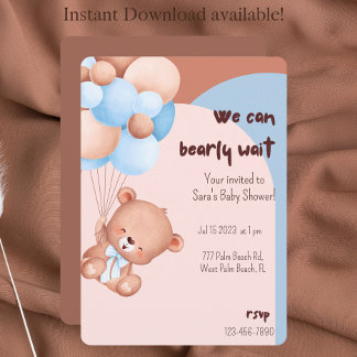 We kunnen het Baby shower-uitnodiging afwachten. Kaart