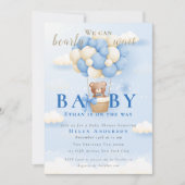We kunnen het Baby shower van Blue Teddy Bear afwa Kaart (Voorkant)