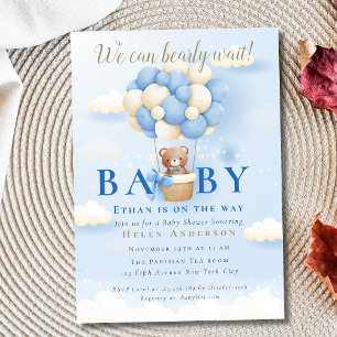 We kunnen het Baby shower van Blue Teddy Bear afwa Kaart