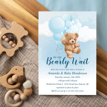 We kunnen het Baby shower van Blue Teddy Bear afwa