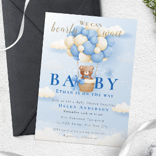 We kunnen het Baby shower van Blue Teddy Bear afwa Kaart