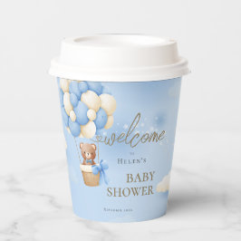 We kunnen het Baby shower van Blue Teddy Bear afwa Papieren Bekers