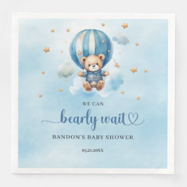 We kunnen het baby shower van de teddyberenjongen  servet