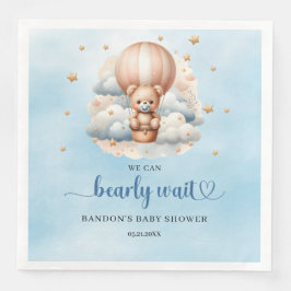 We kunnen het baby shower van de teddyberenjongen  servet