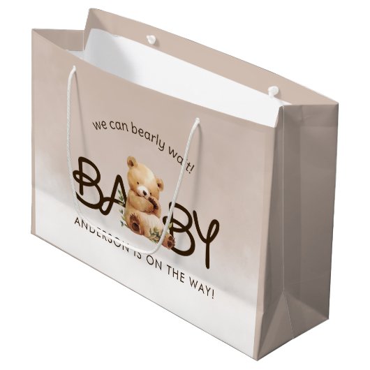 We kunnen het Baby shower van de Waterverf afwacht Groot Cadeauzakje (Voorkant Gekanteld)