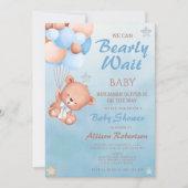 We kunnen het Baby shower van een blauw kind afwac Kaart (Voorkant)