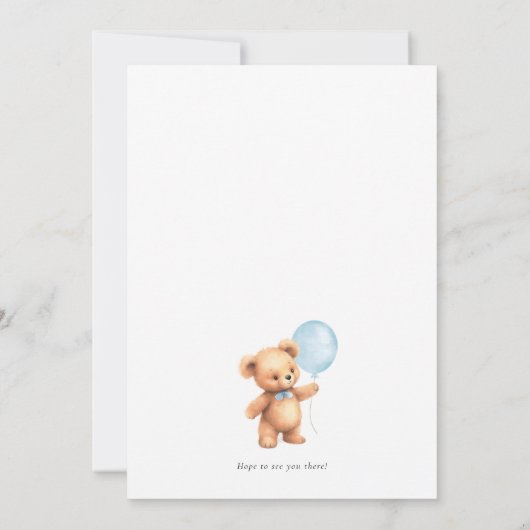 We kunnen het Baby shower van een blauwe ballonjon Kaart (Achterkant)