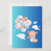 We kunnen het Baby shower van een blauwe ballonjon Kaart (Achterkant)