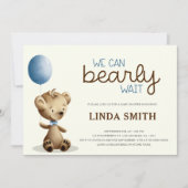 We kunnen het Baby shower van een jongen afwachten Kaart (Voorkant)