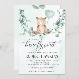 We kunnen het Baby shower van een jongen afwachten Kaart