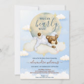 We kunnen het Baby shower van een jongen afwachten Kaart (Voorkant)