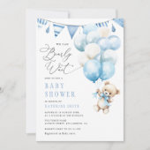 We kunnen het Baby shower van een jongen afwachten Kaart (Voorkant)