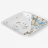 We kunnen het Baby shower van een jongen afwachten Papieren Bordje (Gebogen)