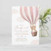 We kunnen het Baby shower van een luchtballon met  Kaart (Staand voorkant)