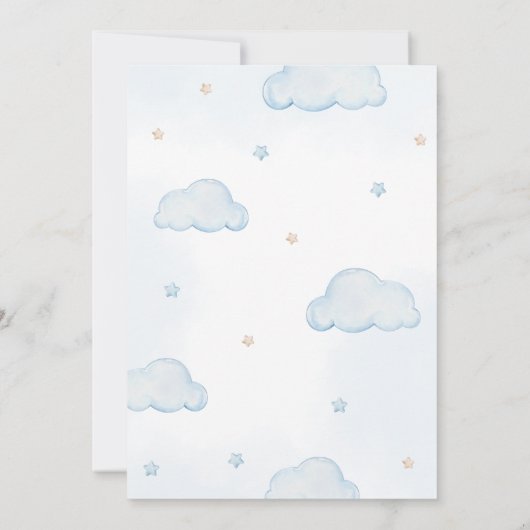 We kunnen het Baby shower van een luchtballon met  Kaart (Achterkant)