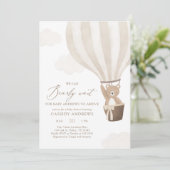 We kunnen het Baby shower van een luchtballon met  Kaart (Staand voorkant)