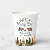 We kunnen het Baby shower van Herfst afwachten Papieren Bekers (Achterkant)