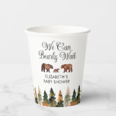 We kunnen het Baby shower van Herfst afwachten Papieren Bekers (Voorkant)