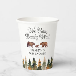We kunnen het Baby shower van Herfst afwachten Papieren Bekers