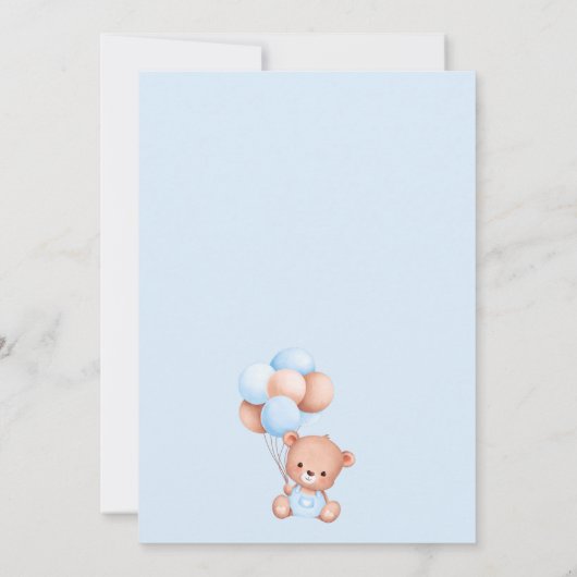 We kunnen het Baby shower van het blauw afwachten. Kaart (Achterkant)