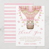 We kunnen het Baby shower van twee meisjes afwacht Bedankkaart (Voorkant / Achterkant)