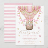 We kunnen het Baby shower van twee meisjes afwacht Kaart (Voorkant / Achterkant)