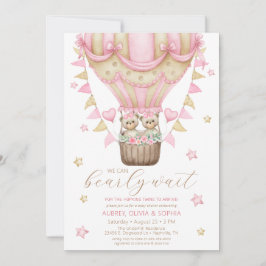 We kunnen het Baby shower van twee meisjes afwacht Kaart