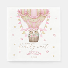 We kunnen het Baby shower van twee meisjes afwacht Servet
