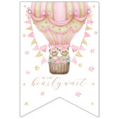 We kunnen het Baby shower van twee meisjes afwacht Vlaggetjes (Eerste vlag)